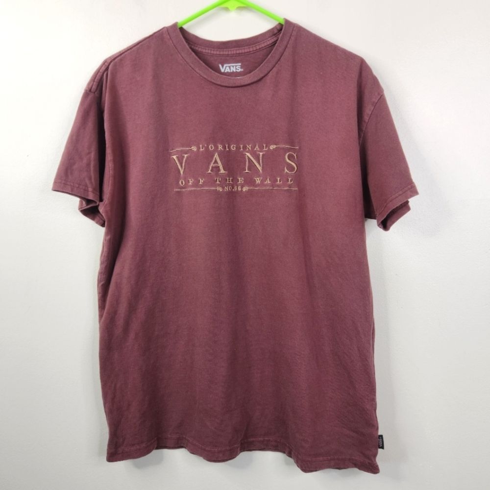 Vans Mens L'Original Embroidered Stitch Short Sleeve Cotton Tee Small